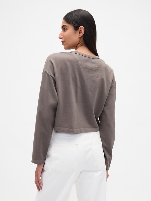 Image number 3 showing, Organic Cotton VintageSoft Heavyweight Crop T-Shirt