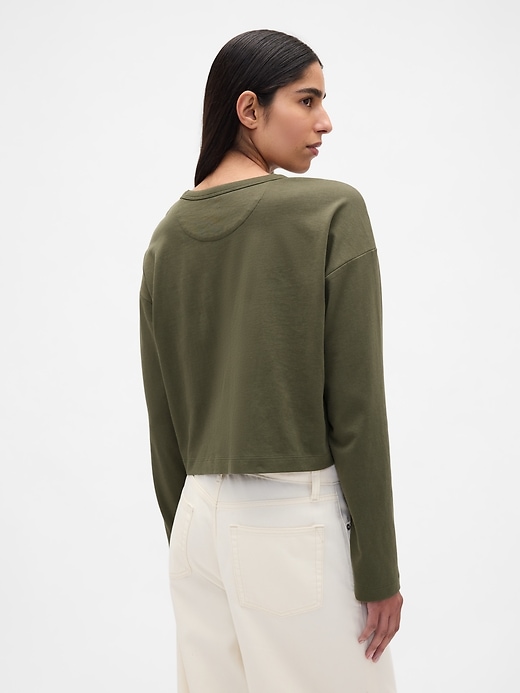 Image number 3 showing, Organic Cotton VintageSoft Heavyweight Crop T-Shirt