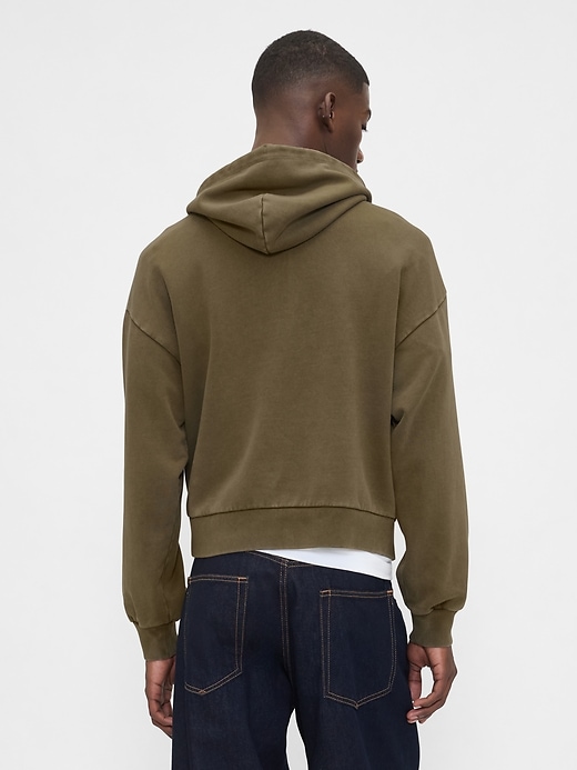 Image number 3 showing, Heavyweight Oversized Crop Logo Hoodie
