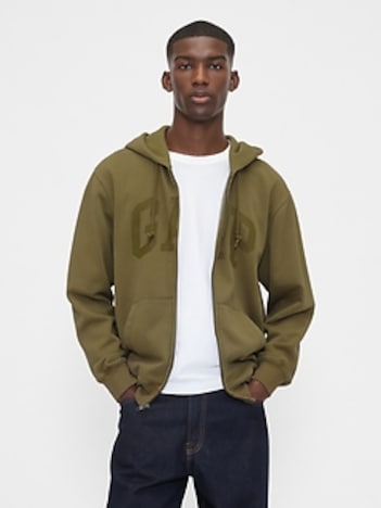 VintageSoft Arch Logo Full-Zip Hoodie