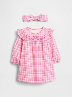 Baby Gingham Dress Set