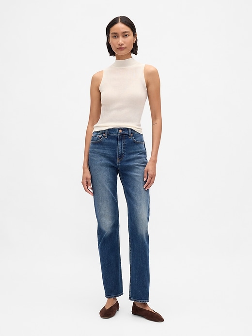 Image number 2 showing, Sheer Rib Mockneck Tank Top