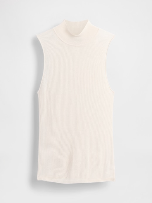 Image number 5 showing, Sheer Rib Mockneck Tank Top