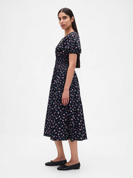 Image number 3 showing, Puff-Sleeve Midi Dress