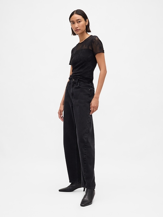 Image number 2 showing, Floral Lace Mesh Top