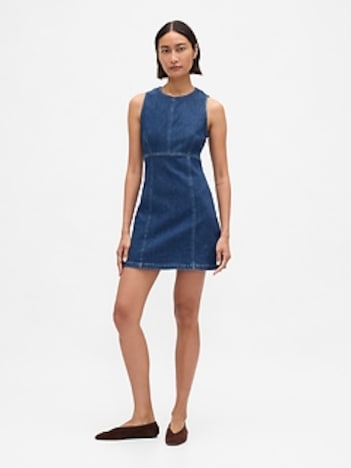 Denim Mini Shift Dress