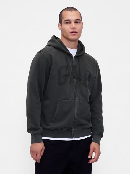 Image number 1 showing, VintageSoft Arch Logo Full-Zip Hoodie