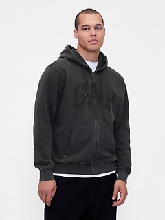VintageSoft Arch Logo Full-Zip Hoodie