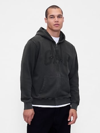 VintageSoft Arch Logo Full-Zip Hoodie