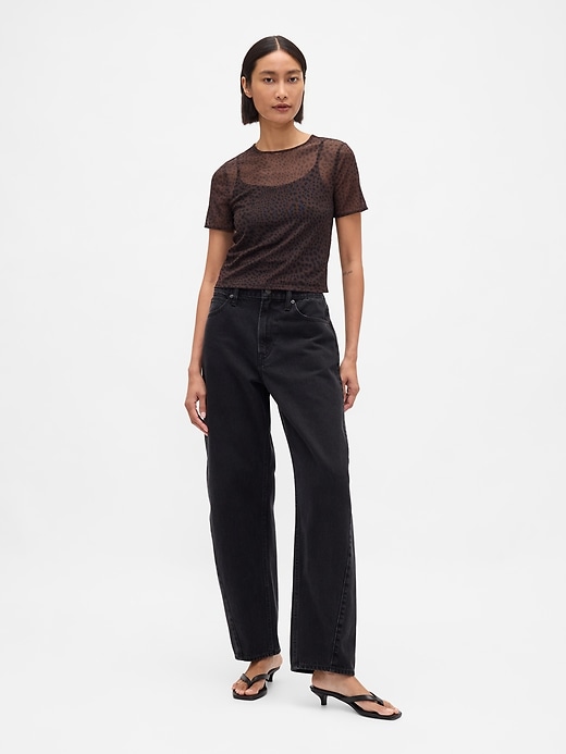 Image number 2 showing, Mesh Crop T-Shirt