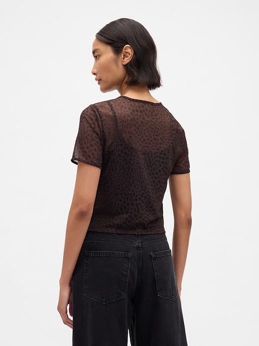 Image number 3 showing, Mesh Crop T-Shirt