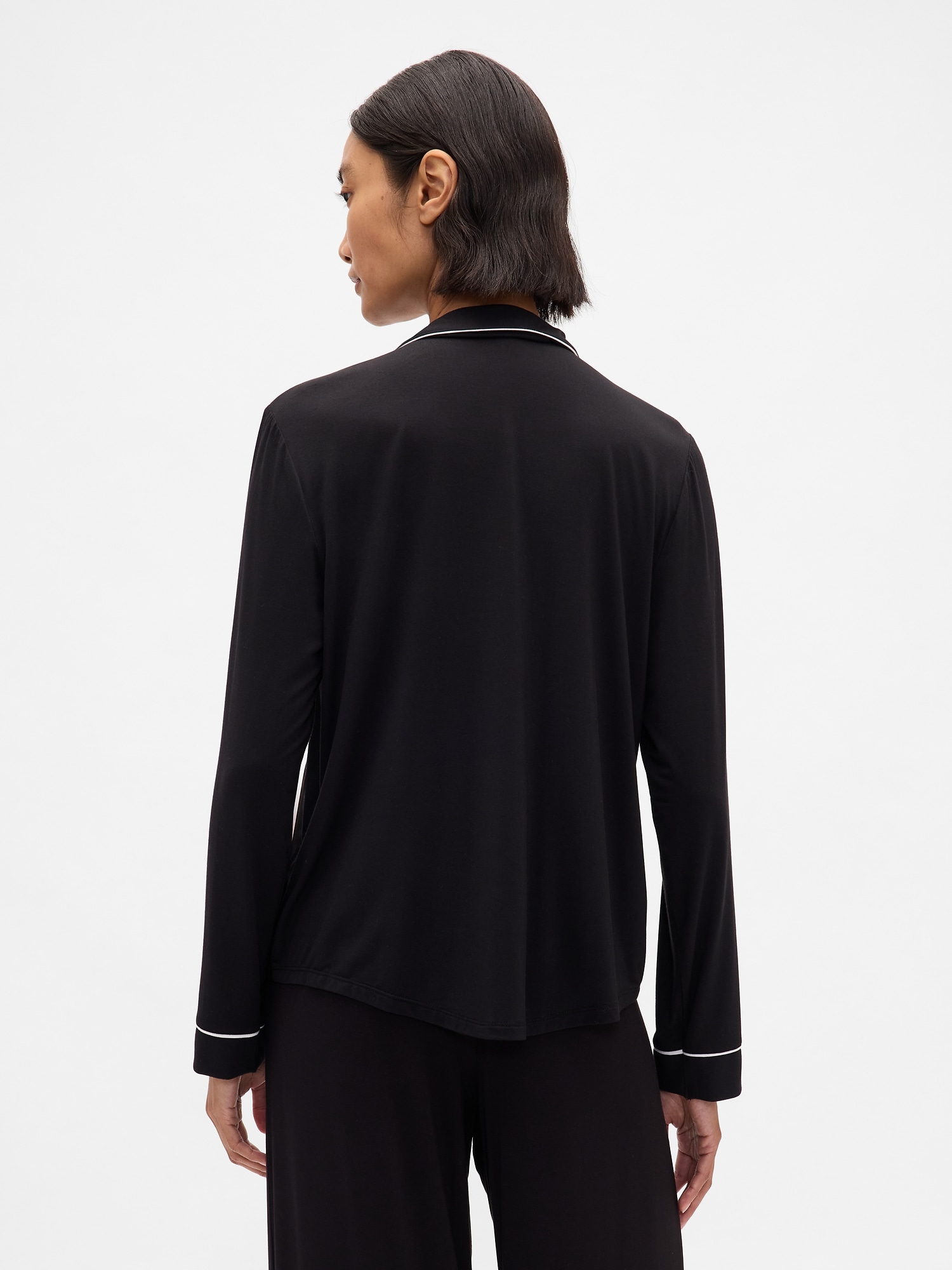 Топы SoftMade, модал — Gap, цвет: Чёрный — фото 3