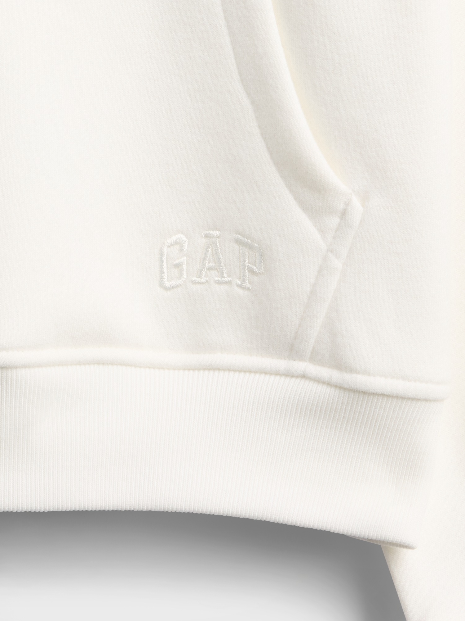 Детский свитер Gap VintageSoft Half-Zip Pullover, цвет: Молочный белый — фото 5