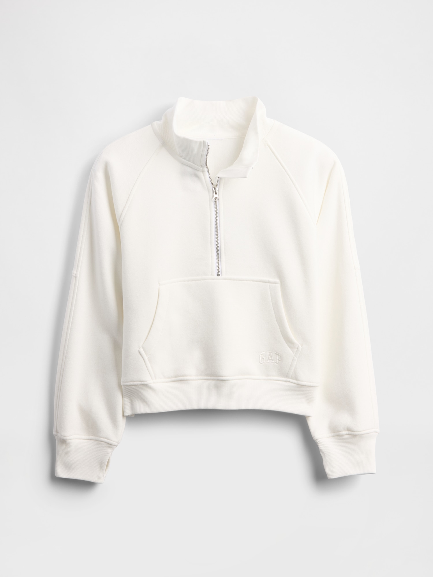 Детский свитер Gap VintageSoft Half-Zip Pullover, цвет: Молочный белый — фото 2