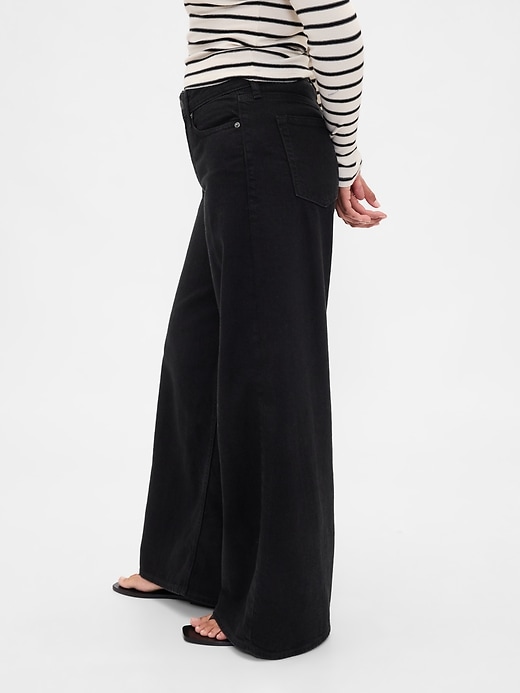 Image number 3 showing, Curvy Mid Rise UltraSoft Baggy Jeans