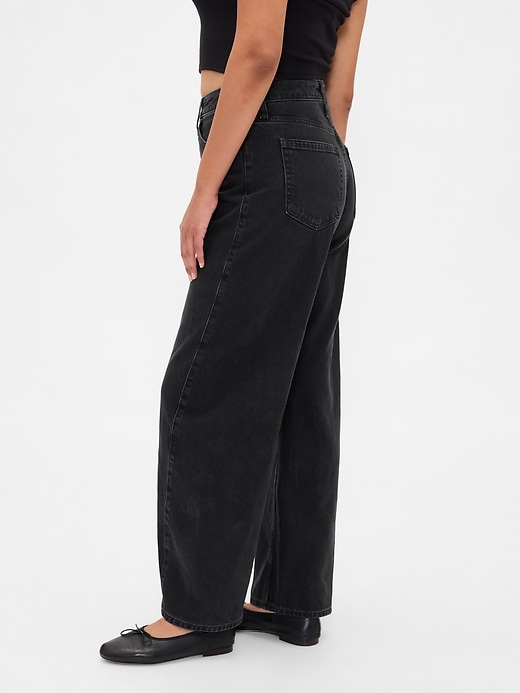 Image number 3 showing, Curvy High Rise Barrel Jeans