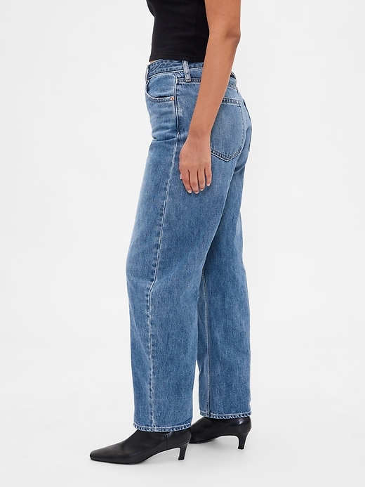 Image number 3 showing, Curvy High Rise Barrel Jeans