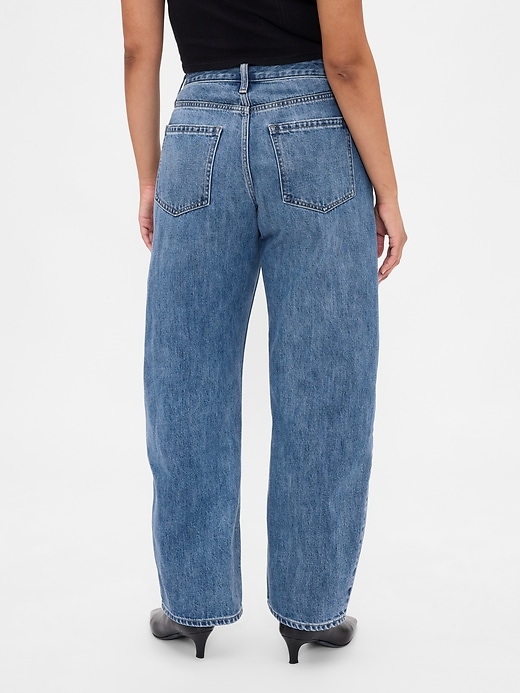 Image number 4 showing, Curvy High Rise Barrel Jeans