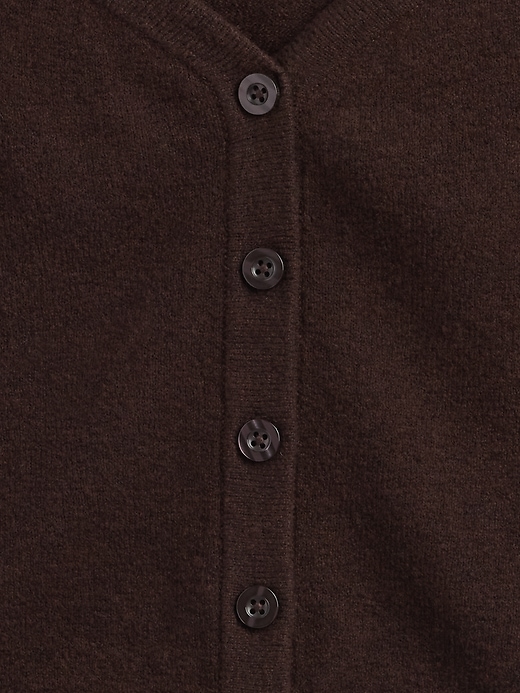 Image number 4 showing, Lightweight CashSoft Crop Button-Front Top