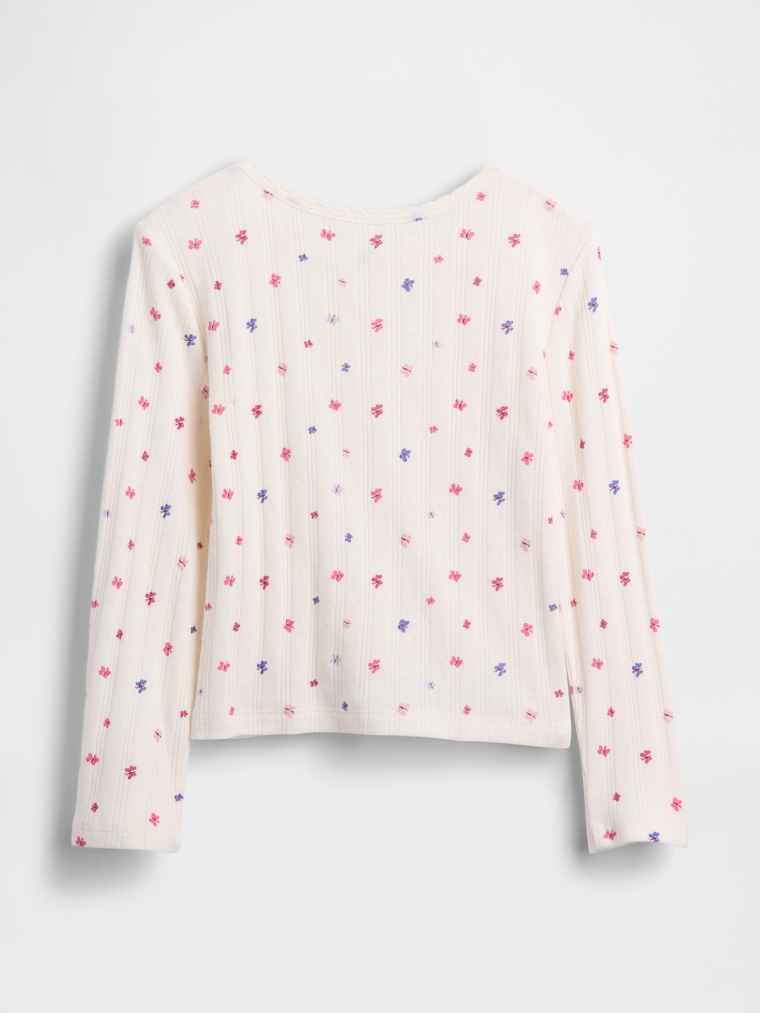 Футболка Gap Pointelle T-Shirt для малышей, цвет: Слоновая кость морозный — фото 2
