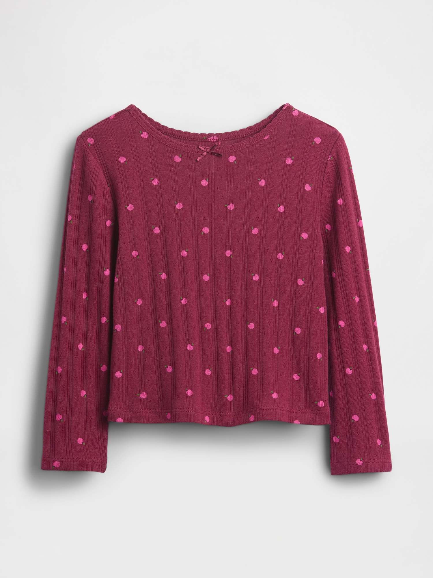 Baby & Toddler Pointelle T-Shirt - Red Delicious