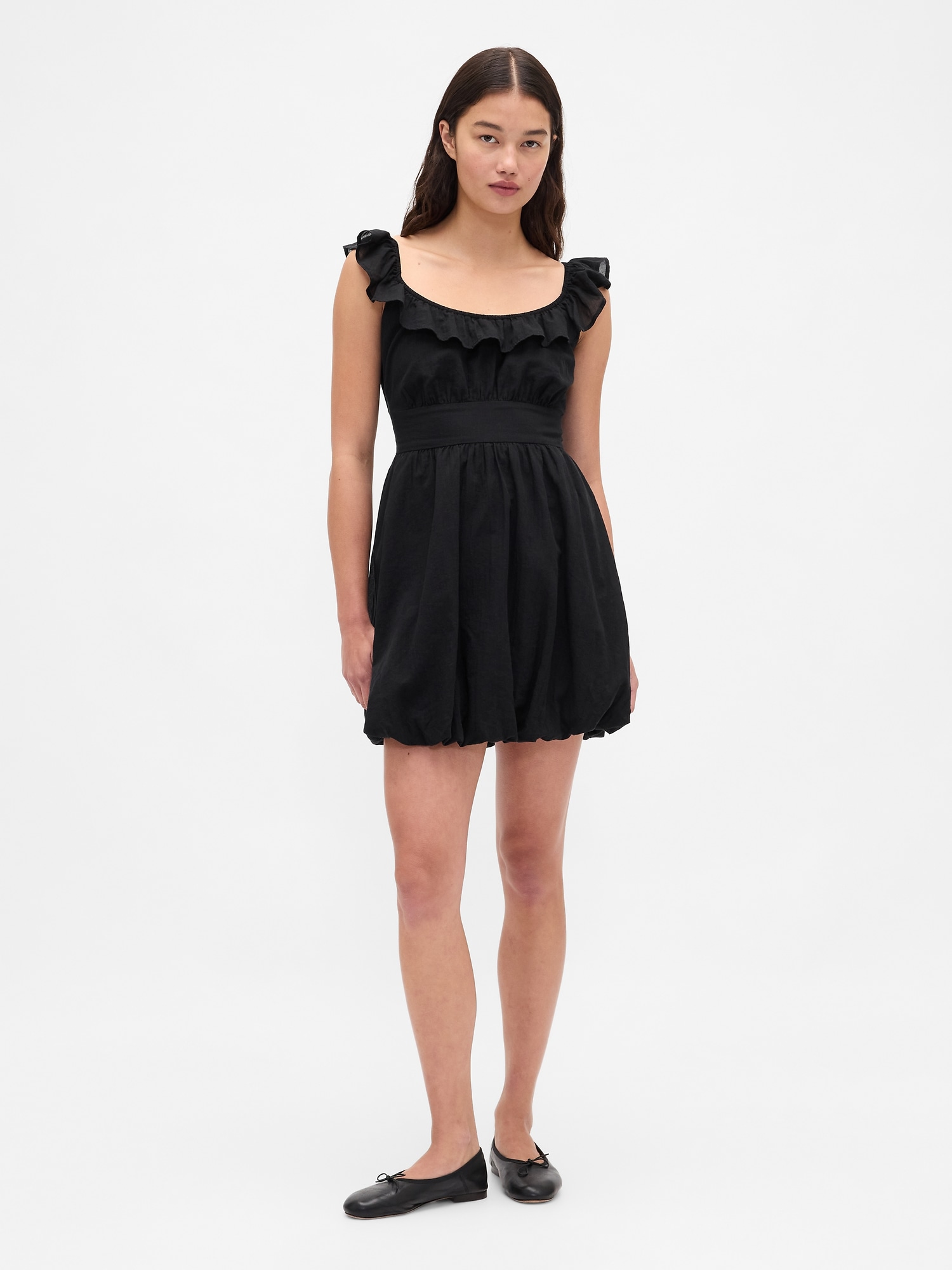 Gap Bubble Mini Dress In Black