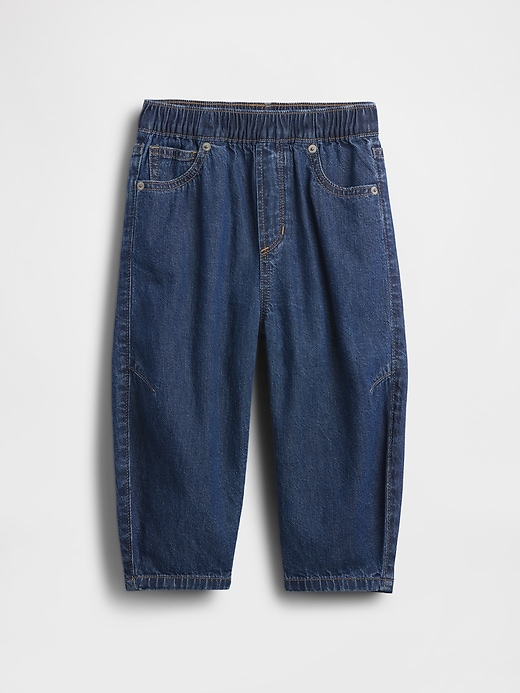 Image number 3 showing, Baby & Toddler Pull-On Barrel Jeans
