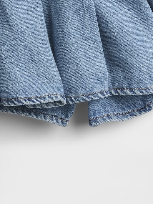 Image number 4 showing, Baby & Toddler Pleated Denim Skort