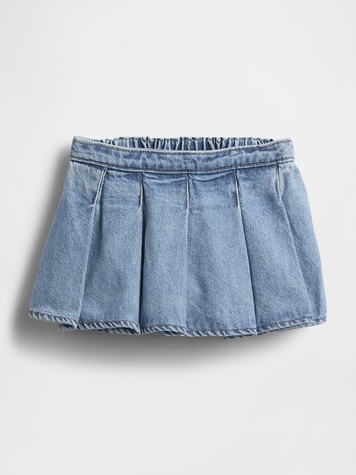 Image number 2 showing, Baby & Toddler Pleated Denim Skort