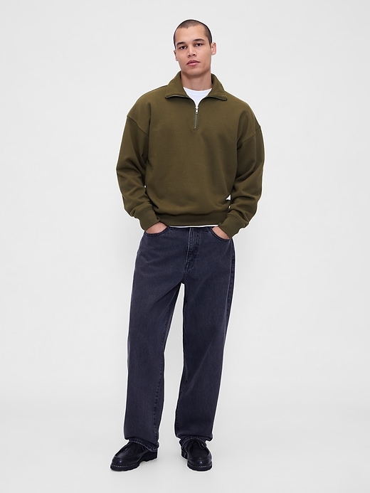 Image number 2 showing, Heavyweight Oversized Quarter-Zip Pullover