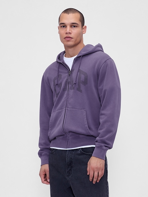 Image number 1 showing, VintageSoft Arch Logo Full-Zip Hoodie