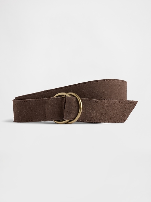 Image number 1 showing, Suede O-Ring Belt