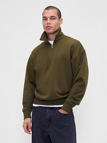 Heavyweight Oversized Quarter-Zip Pullover