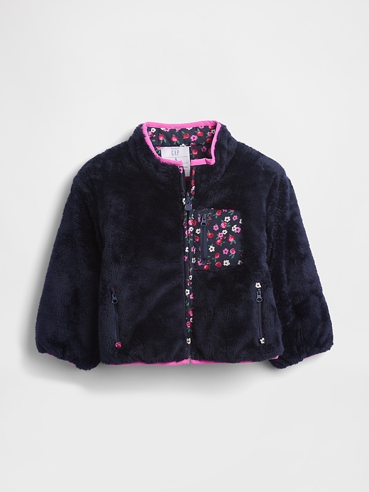 Image number 1 showing, Baby & Toddler Lightweight Sherpa Reversible Jacket