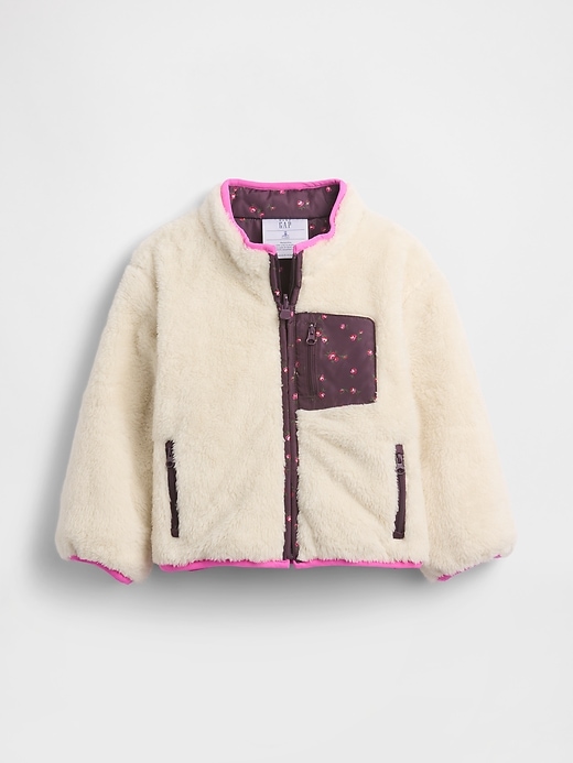 Image number 1 showing, Baby & Toddler Lightweight Sherpa Reversible Jacket