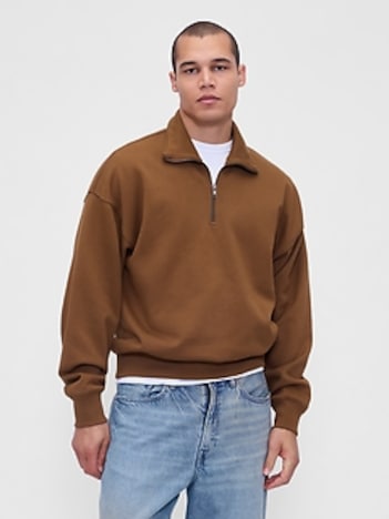 Heavyweight Oversized Quarter-Zip Pullover