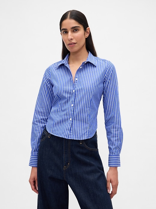Image number 1 showing, Organic Cotton Crop Shirt