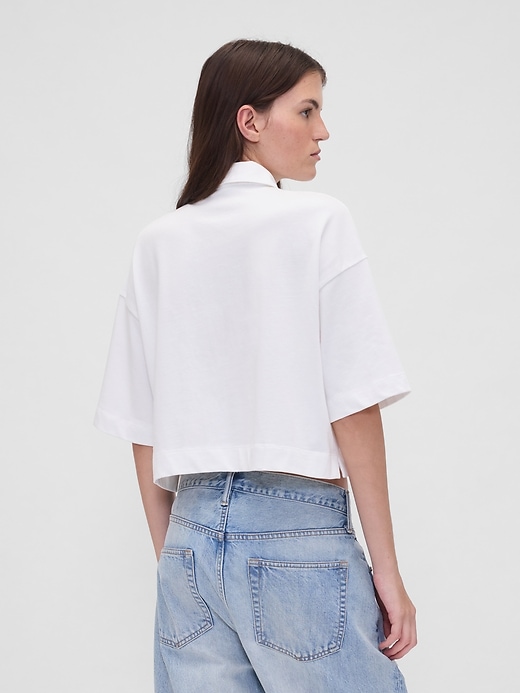 Image number 3 showing, Organic Cotton VintageSoft Heavyweight Crop Polo Shirt