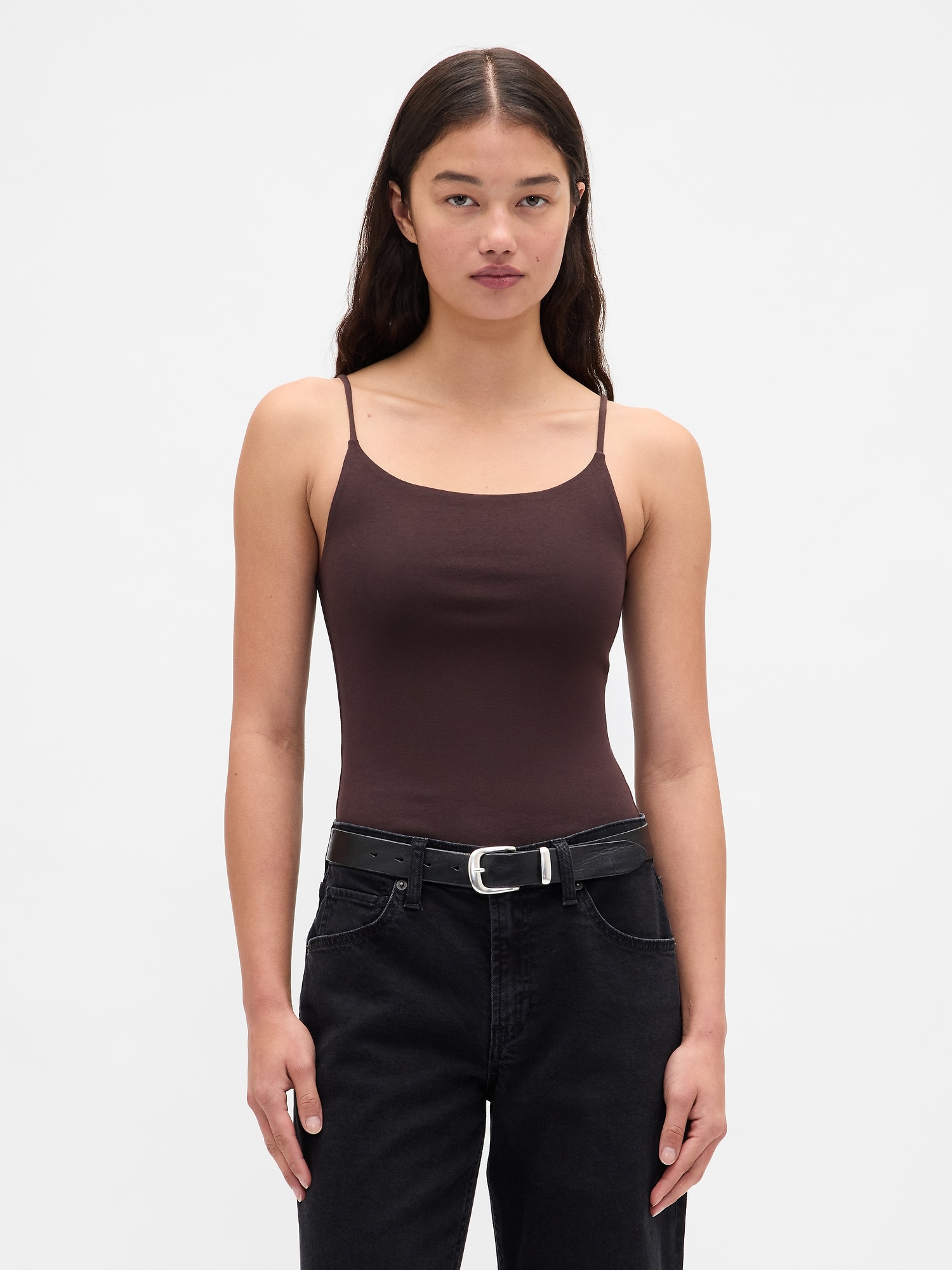 Gap Closeknit Cami Bodysuit In Brown