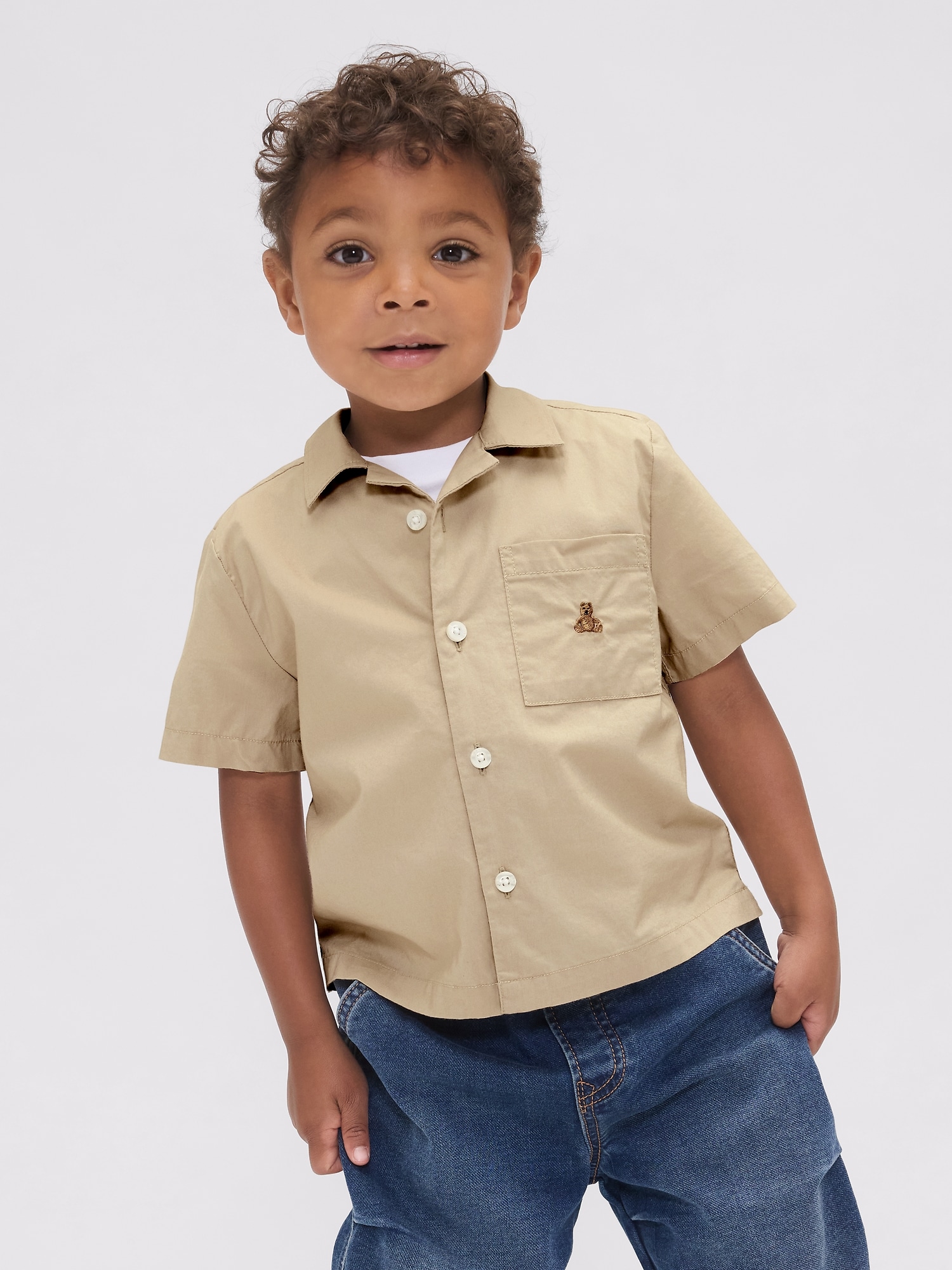 Baby & Toddler Organic Cotton Poplin Cabana Shirt