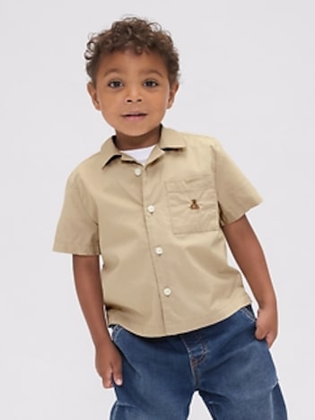 Baby & Toddler Organic Cotton Poplin Cabana Shirt