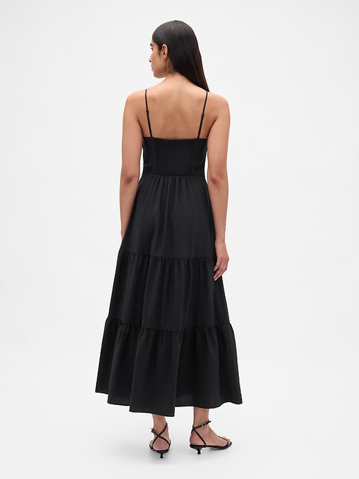 Image number 2 showing, Tie-Front Tiered Maxi Dress