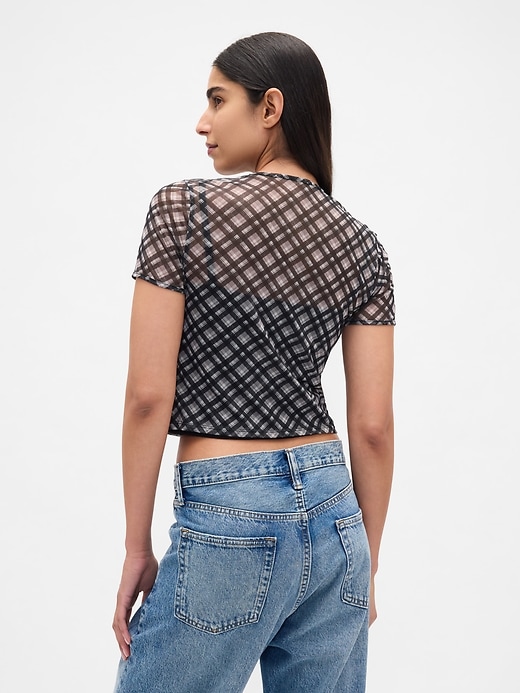 Image number 3 showing, Mesh Crop T-Shirt