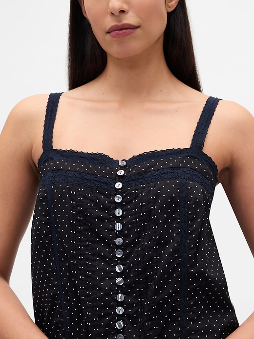 Image number 4 showing, Lace-Trim Drop-Waist Mini Dress