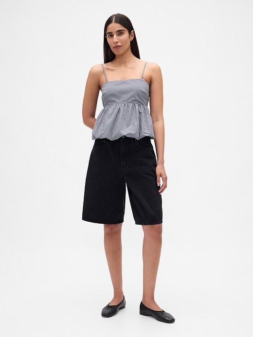 Image number 2 showing, Poplin Bubble Crop Top