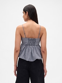 Poplin Bubble Crop Top