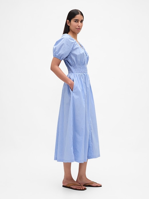 Image number 3 showing, Puff-Sleeve Midi Dress