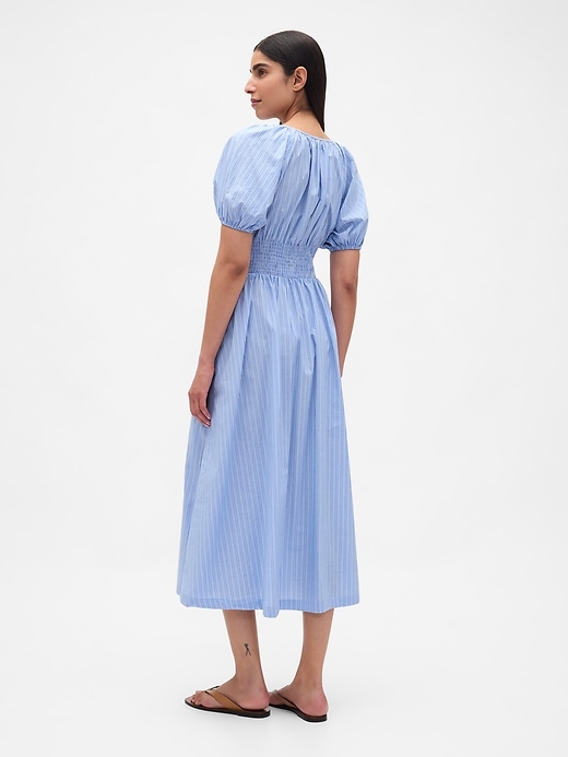 Image number 2 showing, Puff-Sleeve Midi Dress