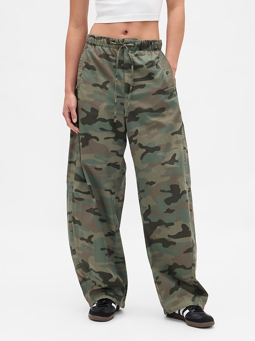 Image number 2 showing, Mid Rise Barrel Parachute Pants