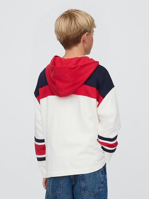 Image number 4 showing, Kids VintageSoft Colorblock Athletic Logo Hoodie